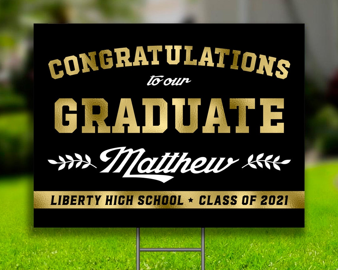 Graduation Yard Sign 2021 Graduation Yard Signs 2021 Etsy
