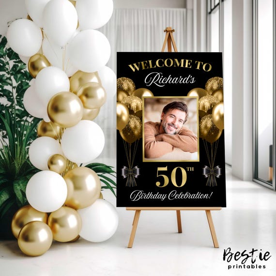 Cartello Divertente "50 Anni" | Regalo Originale Per 50° Compleanno | Decorazione Festa 30x20 Cm | Biglietto D'auguri Alternativo Per Uomo E Donna | Accessorio Per Buffet E Foto