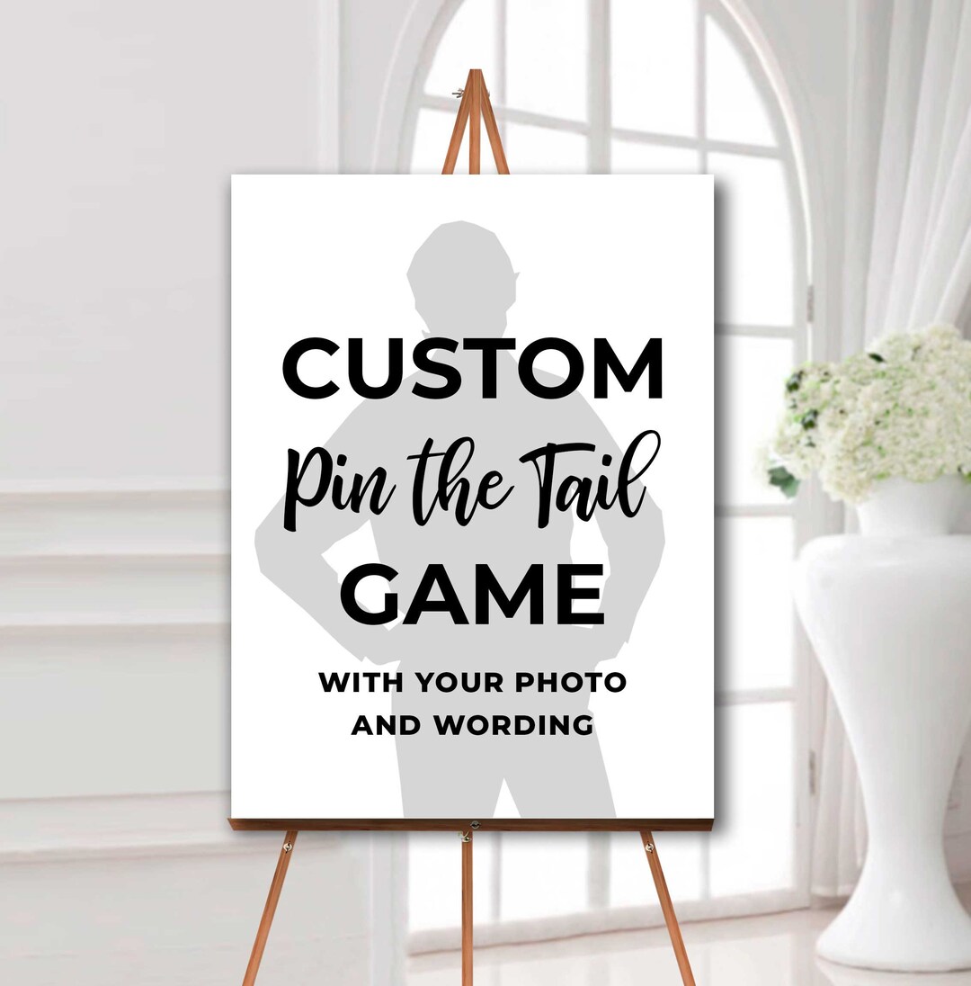 Custom Pin the Tail on Donkey Party Game Personalized With Etsy