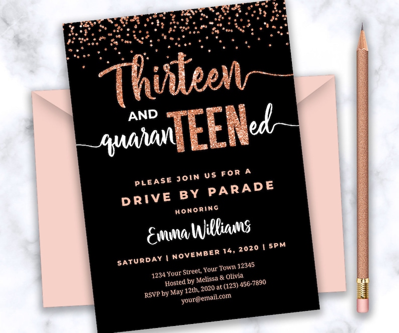 digital-download-13th-birthday-invitation-rose-gold-13th-etsy