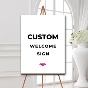 Placa de boas-vindas personalizada Cartaz de boas-vindas personalizado Placa personalizada Cartaz personalizado Pedido de pedido personalizado Cartaz de boas-vindas para empresa