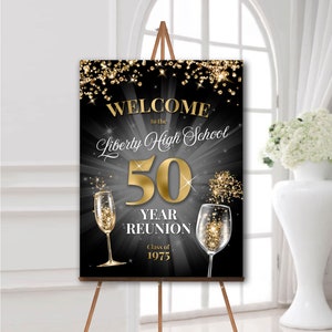 Class reunion sign 50th class reunion sign High school reunion sign College reunion sign 50 year reunion Any year reunion Class of 1975