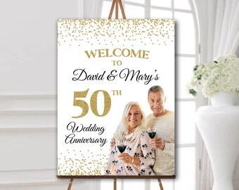 50th Wedding Anniversary Sign | Etsy