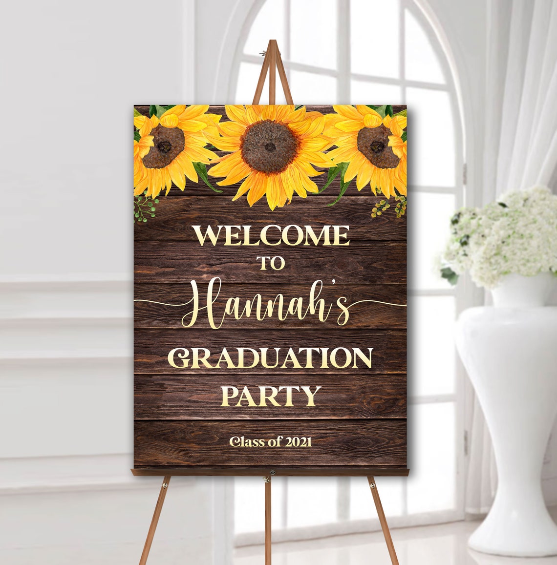 DIGITAL OR PRINTED Sunflower graduation sign Sunflowers Etsy