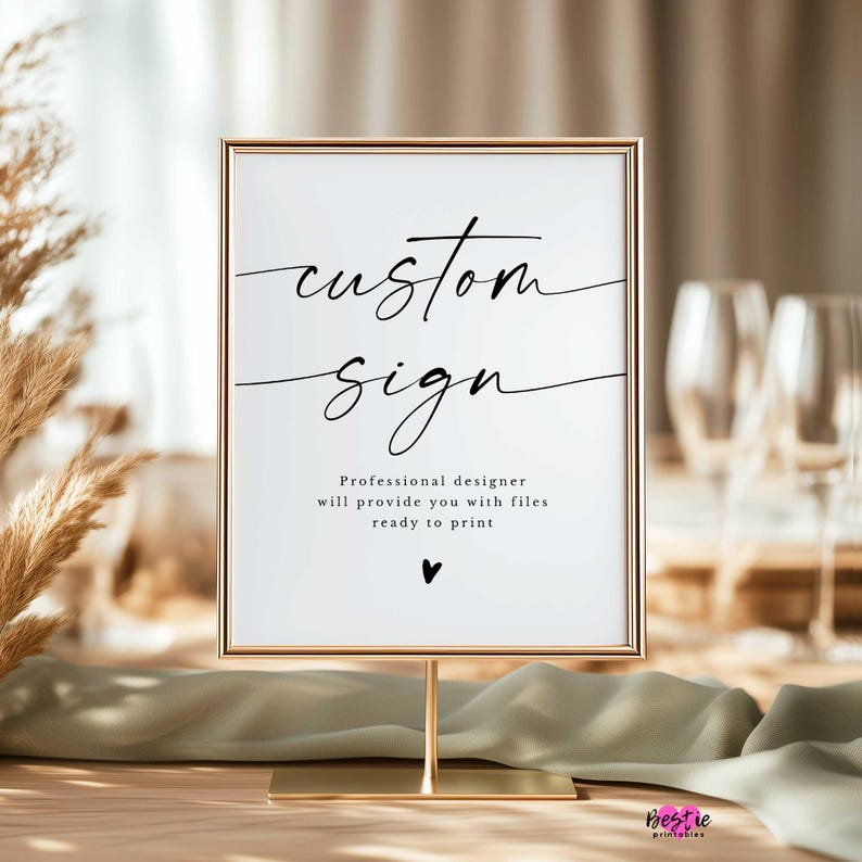Custom Minimalist Sign (digital Download) - Etsy