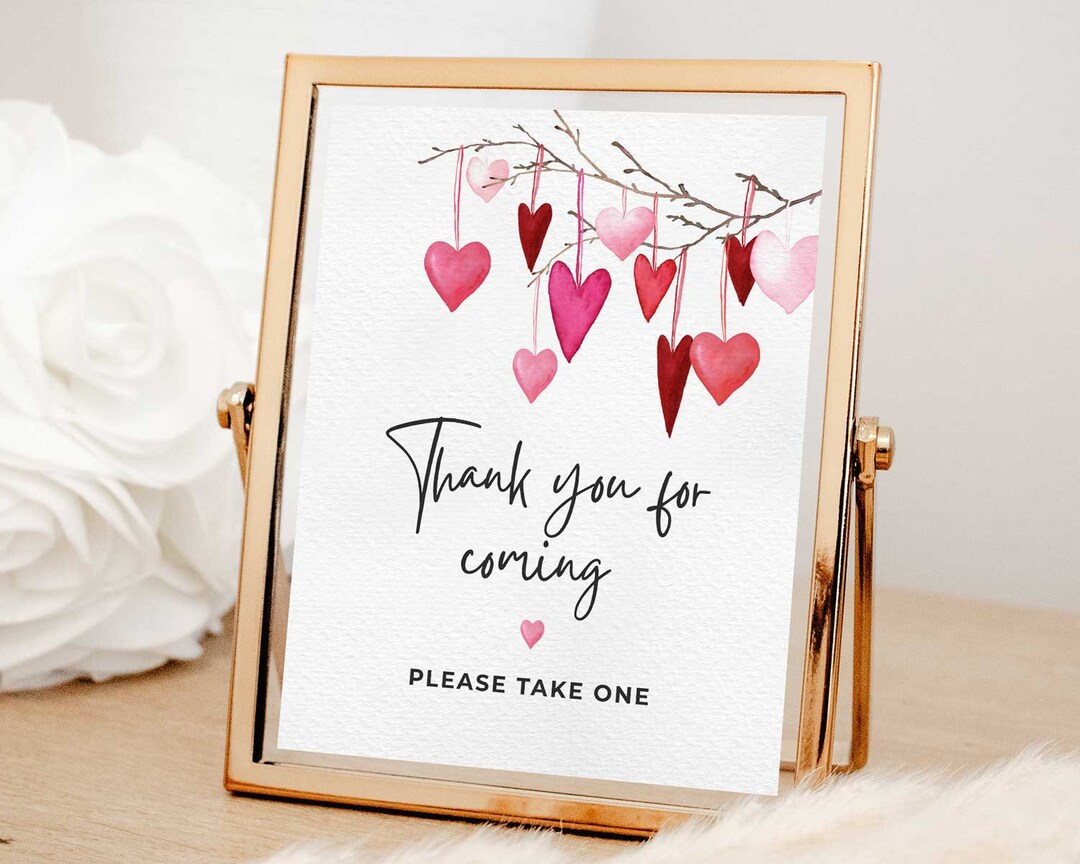 Valentine Favors Sign Printable Valentine's Day Favors Sign Valentines ...