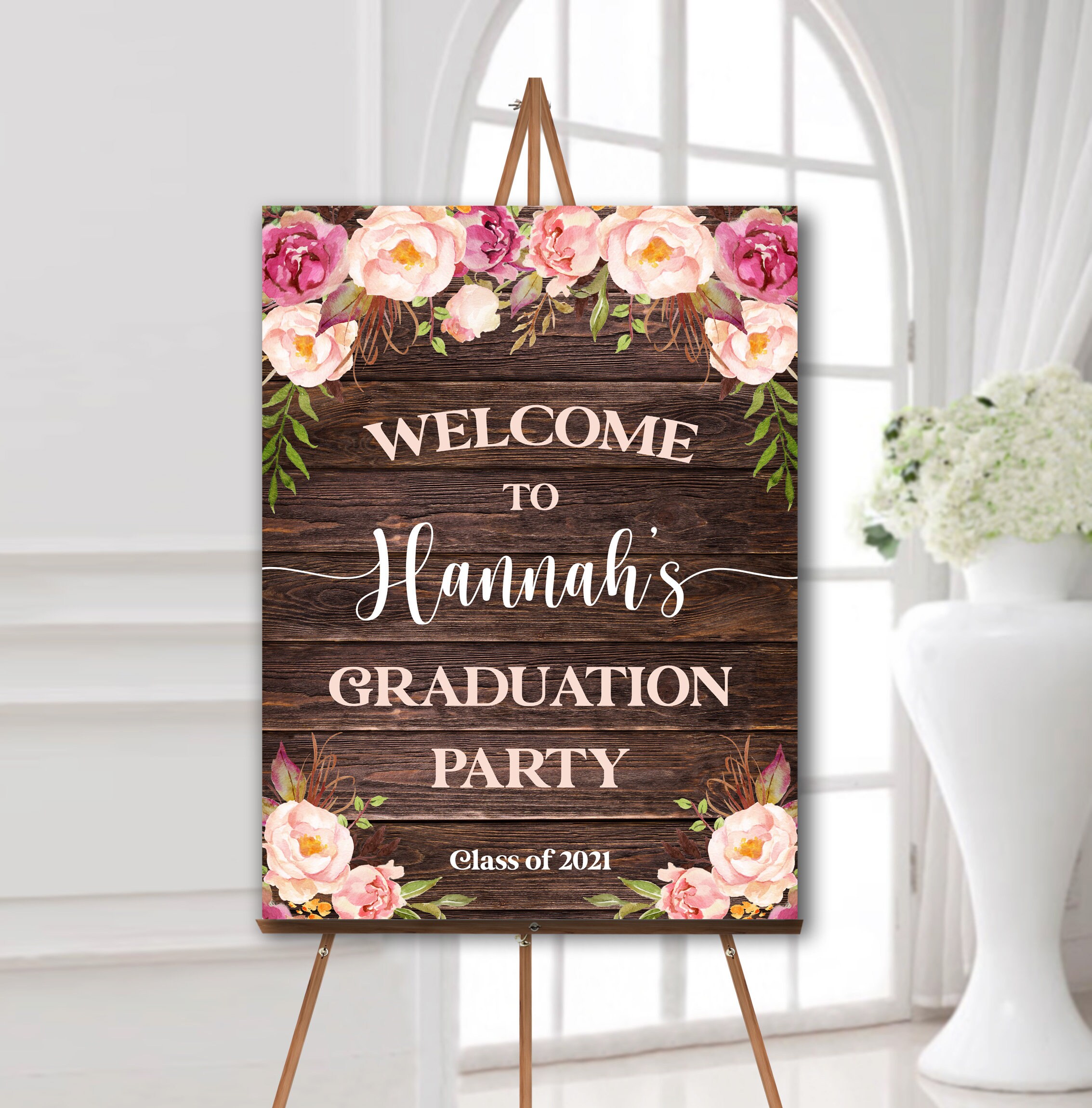 DIGITAL OR PRINTED Boho graduation party decoration for girl Etsy