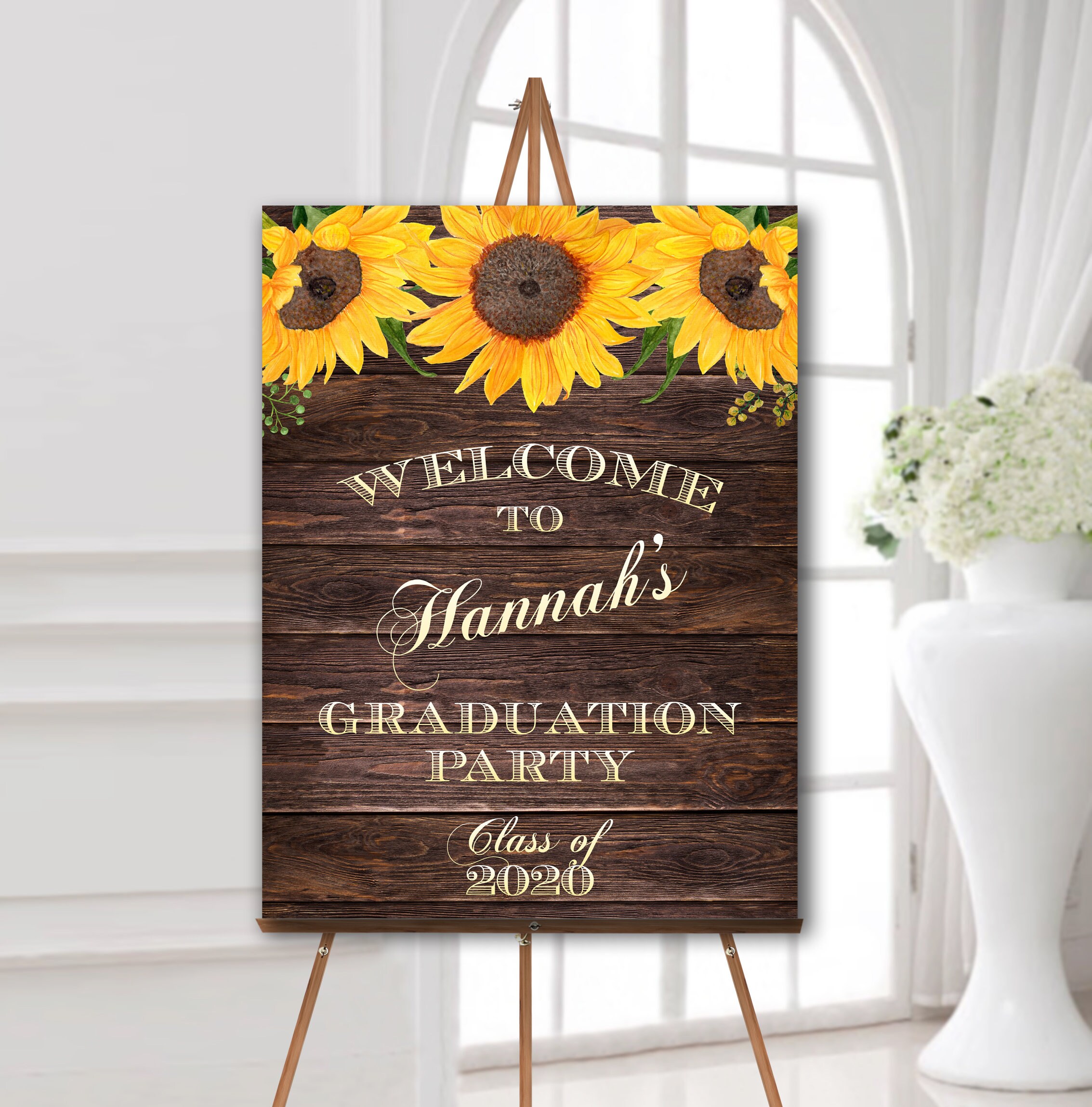 DIGITAL DOWNLOAD Sunflower graduation sign Sunflowers Etsy