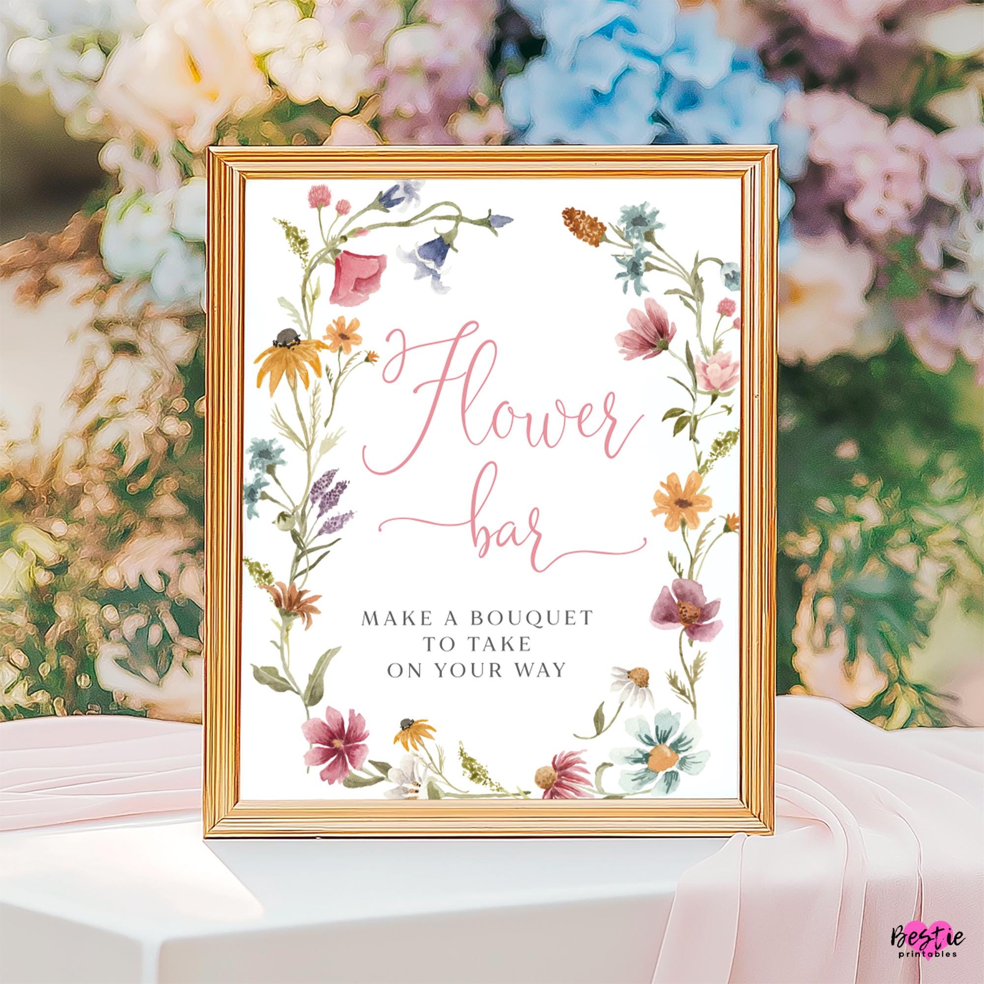 Flower Inn Sign Wildflower Flower Bar Sign (digital Download) - Etsy