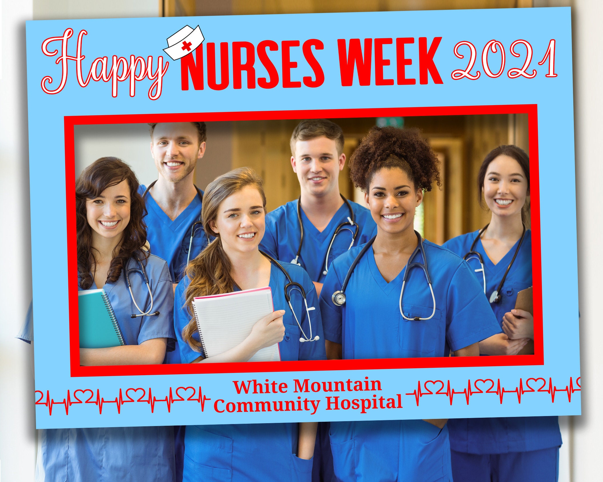 DIGITAL OR PRINTED Nurses week frame Nurses week 2021 Nurses Etsy