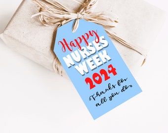 Nurse week tag Nurse week gift tag Nurse appreciation week Nurses week gift idea Nurse week thank you tag Nurse week gifts