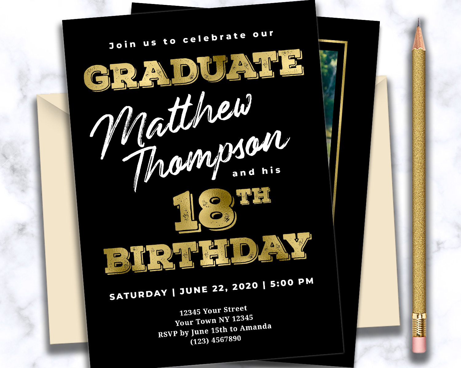 graduation-and-birthday-invitation-boy-18th-birthday-etsy