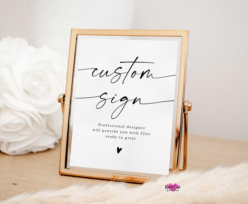 Custom Minimalist Sign (digital Download) - Etsy