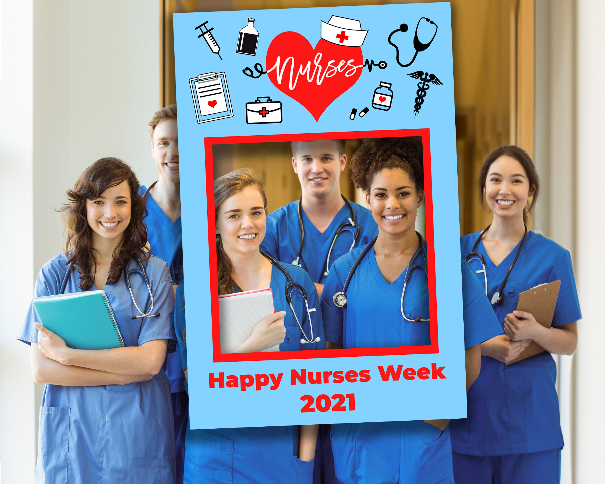 DIGITAL DOWNLOAD Nurses week frame Nurses week 2021 Nurses Etsy