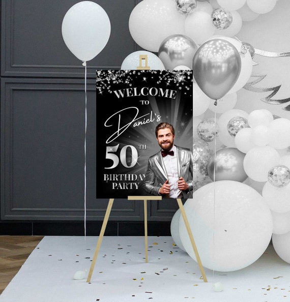 Banner Di Compleanno Personalizzato 150x90 Cm Con Foto - Per Interni O Esterni, Impermeabile