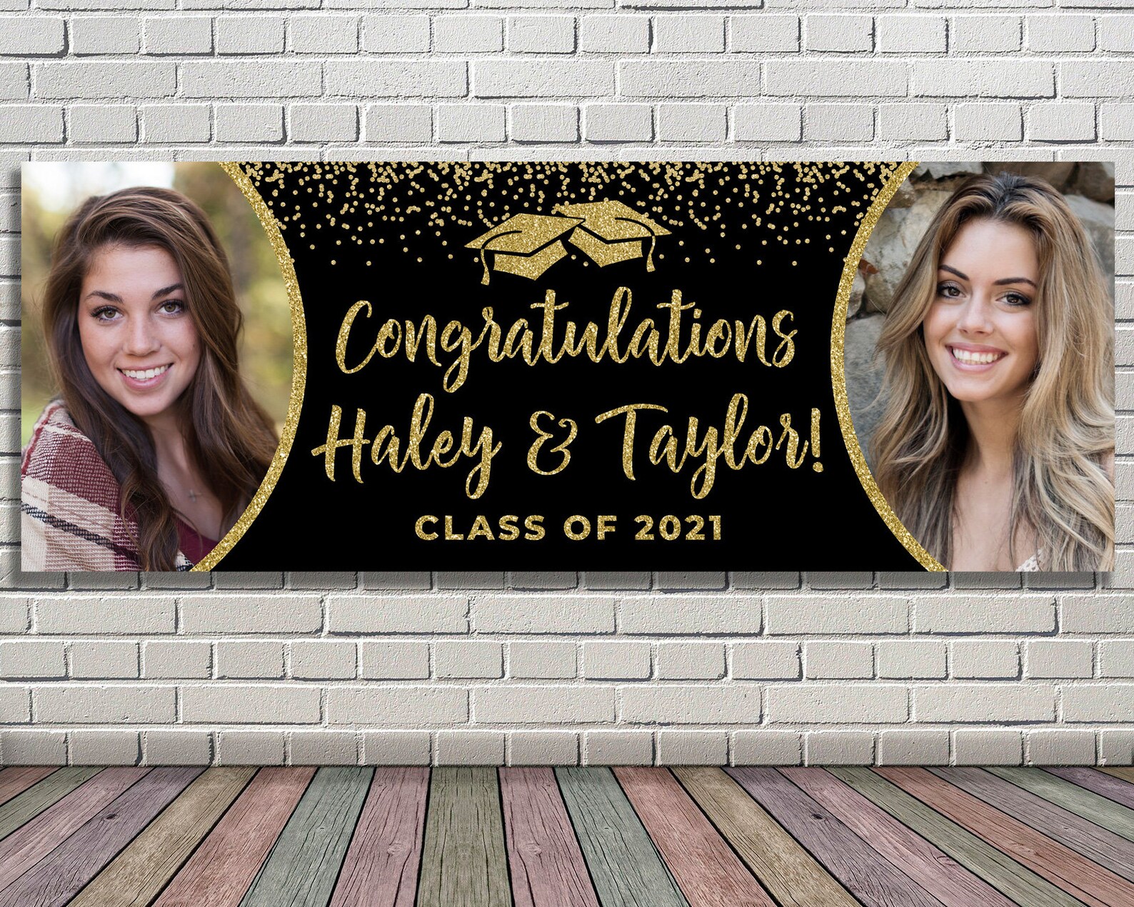 DIGITAL OR PRINTED Twin Graduation Banner Twin Graduation Etsy