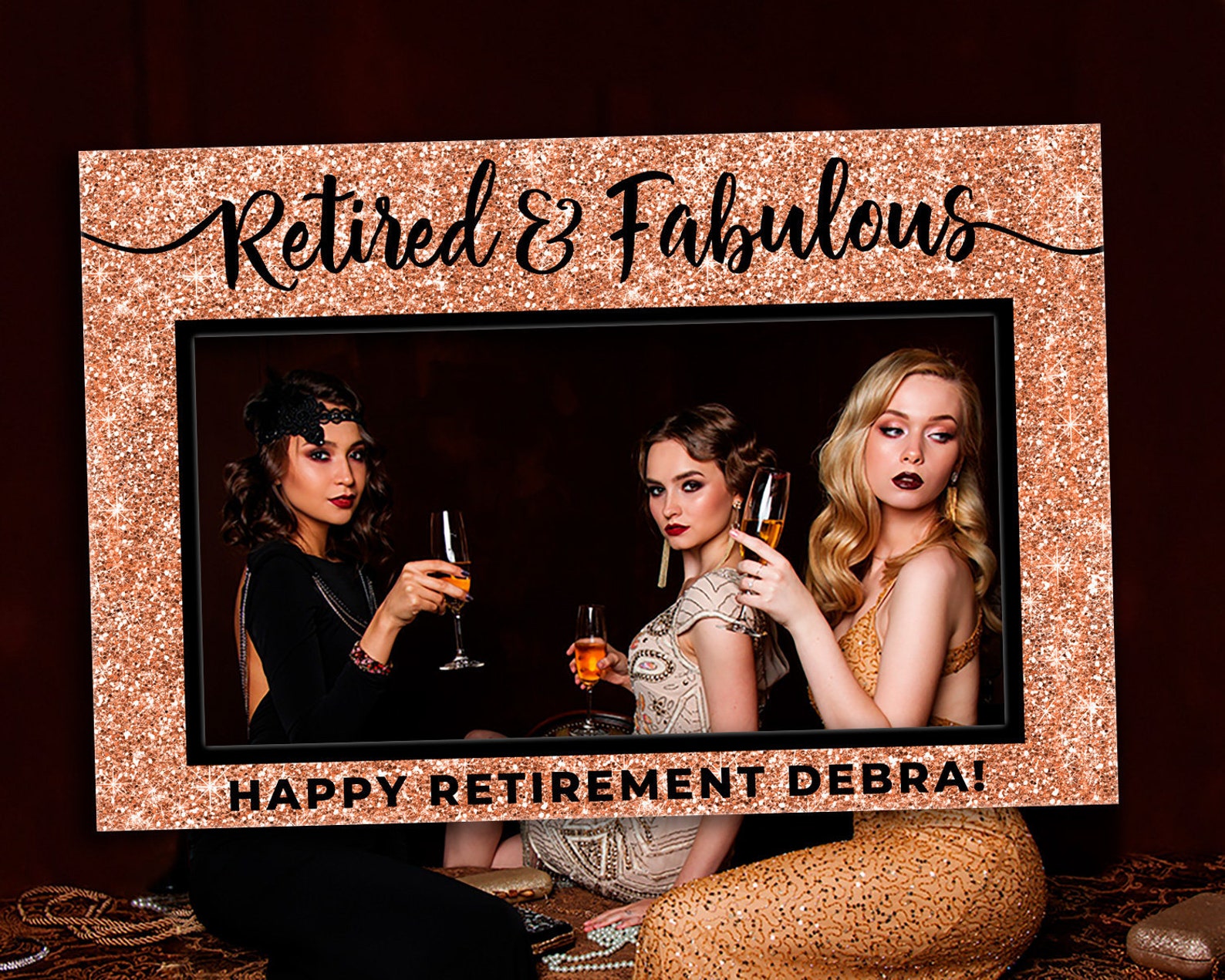 DIGITAL OR PRINTED Retirement party photo booth frame Etsy