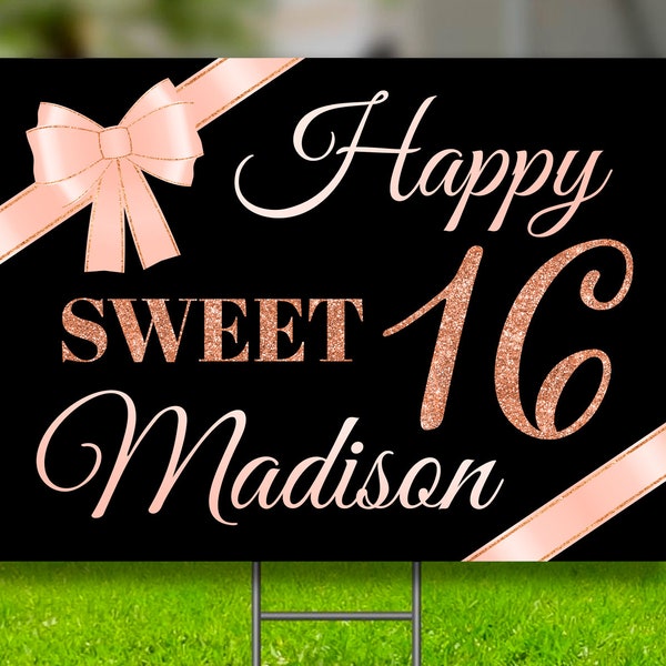 Sweet 16 Birthday Yard Sign Etsy