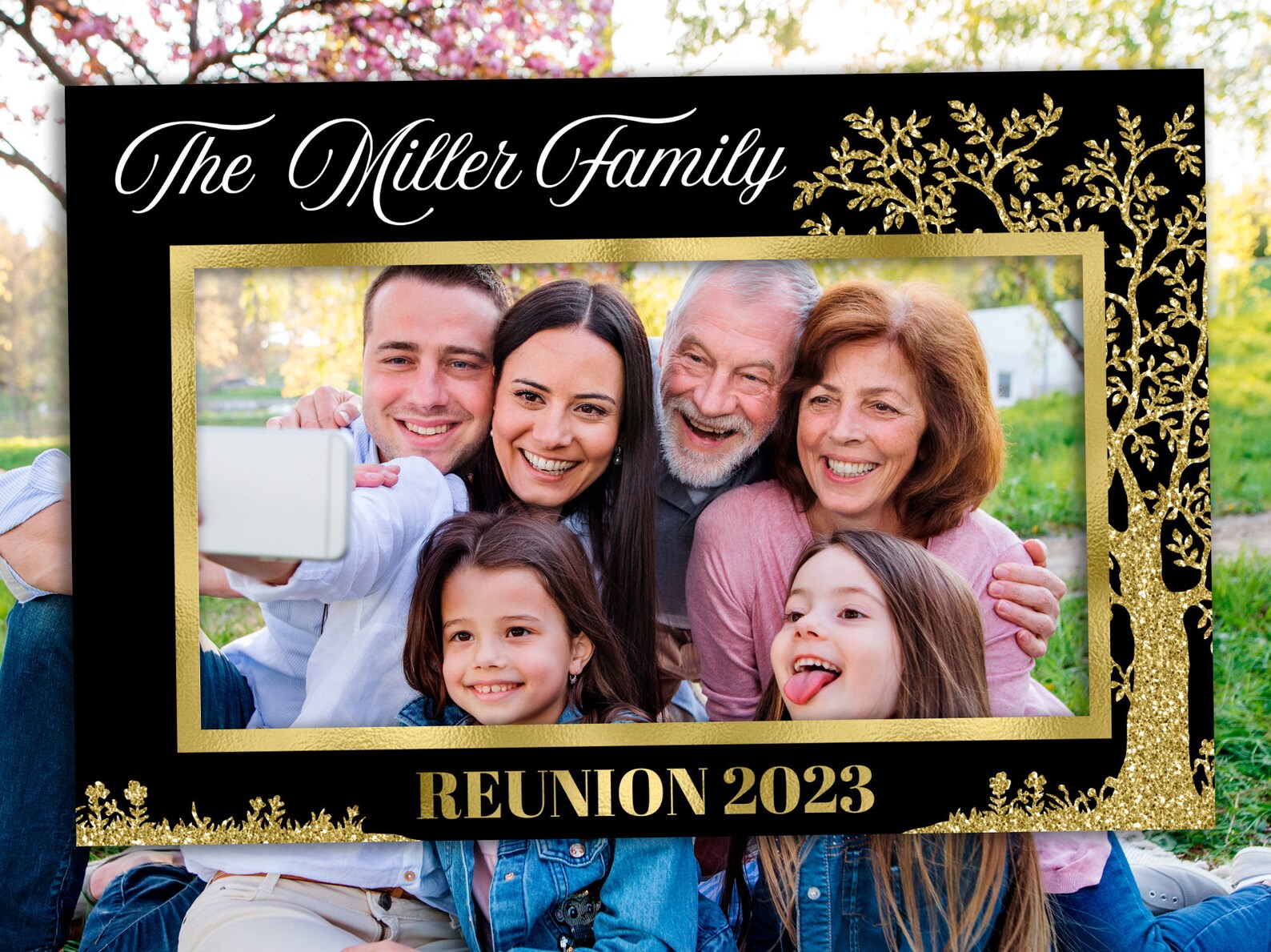 Reunited Frame Family Reunion Photo Frame Family Reunion Photo Props Photo Booth Frame ...