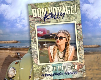 Bon Voyage Photo Booth Prop Going Away Photo Booth Prop - Etsy Canada