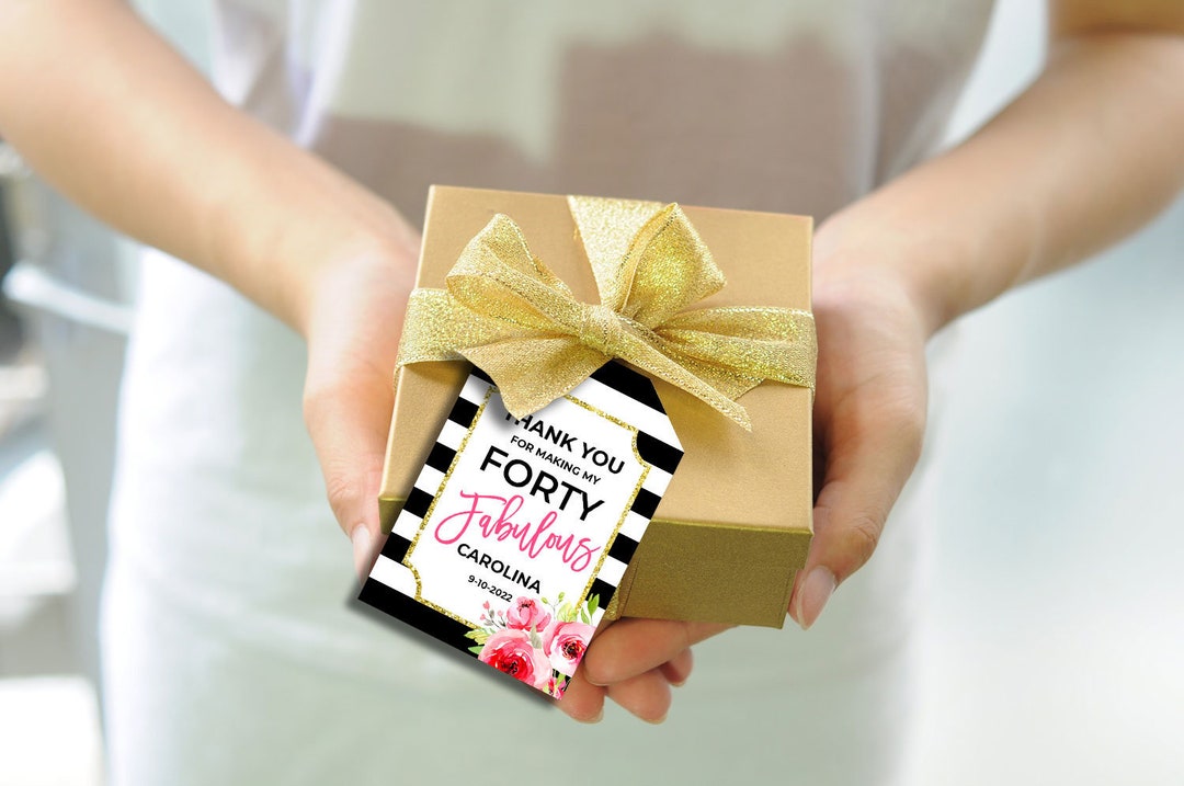40 and Fabulous Tags 40th Birthday Favor Tag Printable Birthday Party ...