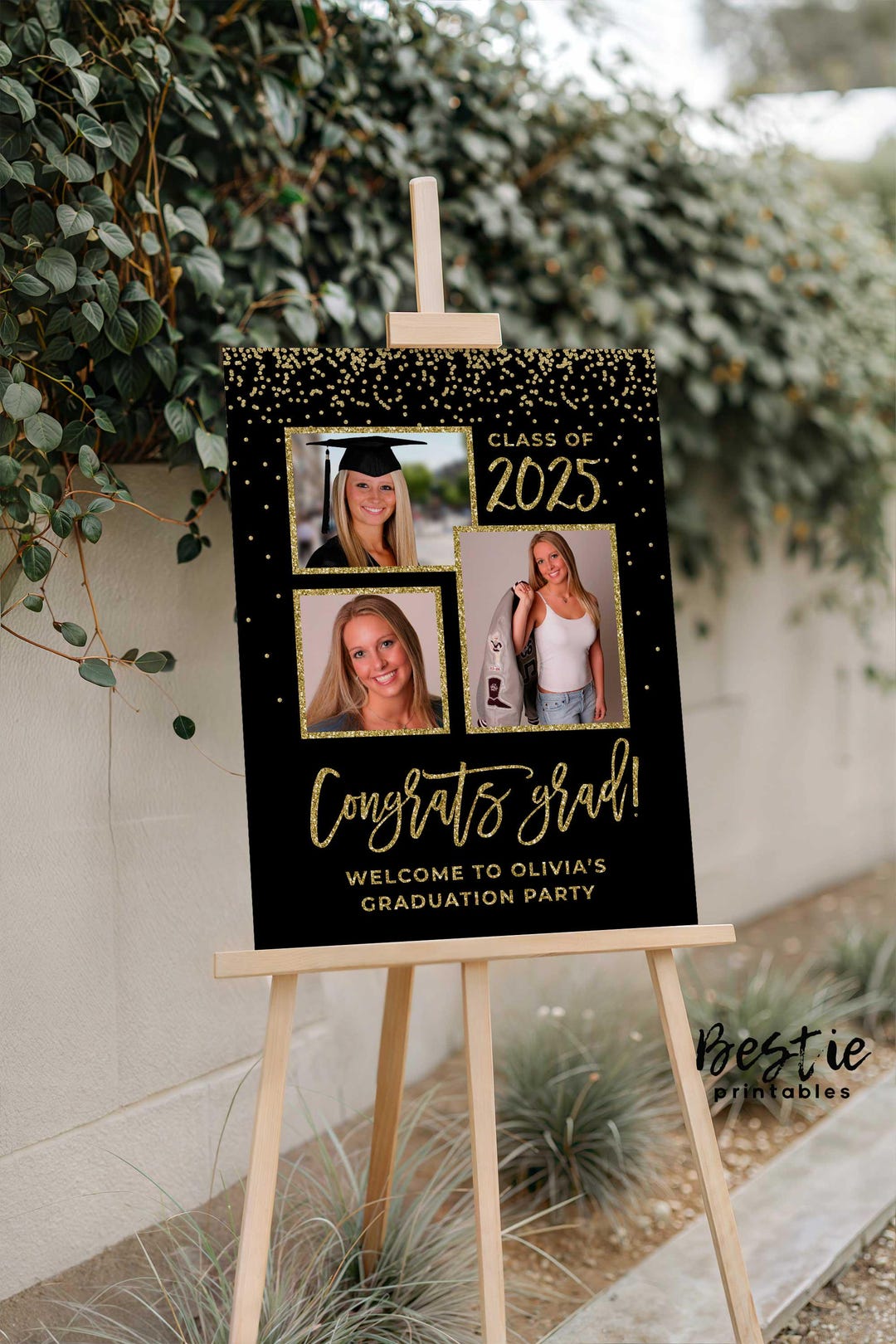 Graduation Party Welcome Sign With Picture, Graduation Photo Collage ...