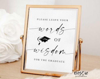 Conseils et souhaits pour l&#39;obtention du diplôme, Conseils et souhaits pour l&#39;obtention du diplôme, Signes de remise des diplômes, Décorations de fête de diplômé, Moderne, Minimaliste