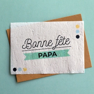 Alles Gute zum Geburtstag Papa Karte. Karte gesät Vatertag. Alles Gute zum Geburtstagskarte Papa. Pflanzpapier, Saatpapier, Blumenpapier.