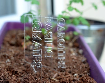 Label for planting Gardening. Names of plantings for gardening. Labels for vegetable garden. Permaculture Accessory