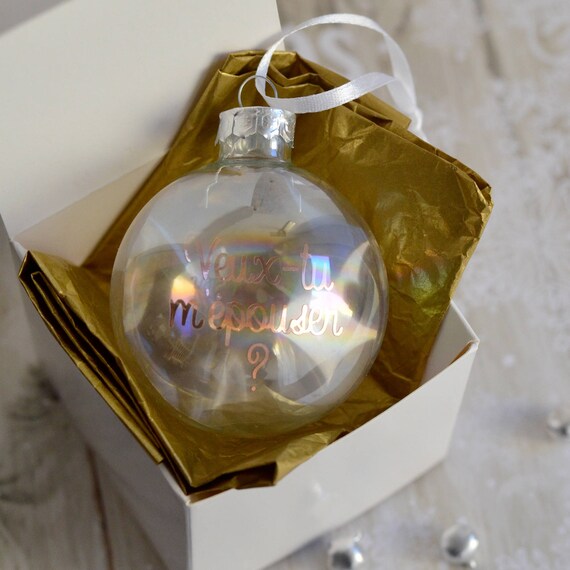 Boule De Noël Veux Tu Mépouser Demande En Mariage Décoration De Noël Christmas Ornament Cadeau Noël Décoration Sapin De Noël