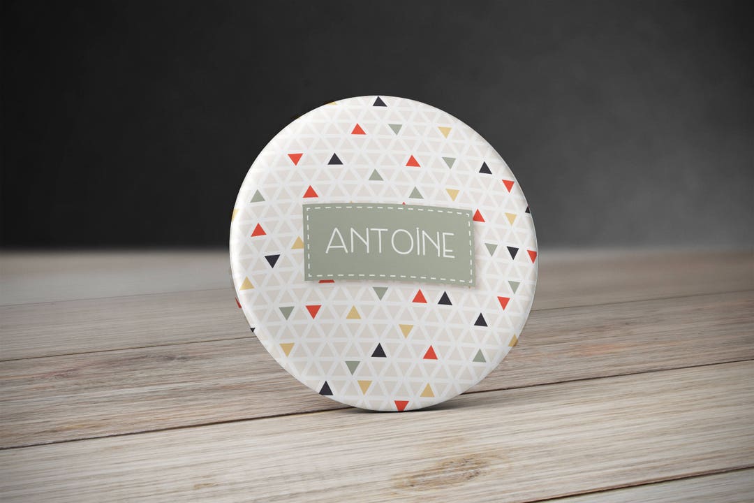 Personalized Triangles Pinback Button, Mirror or Magnet 58 Mm With ...