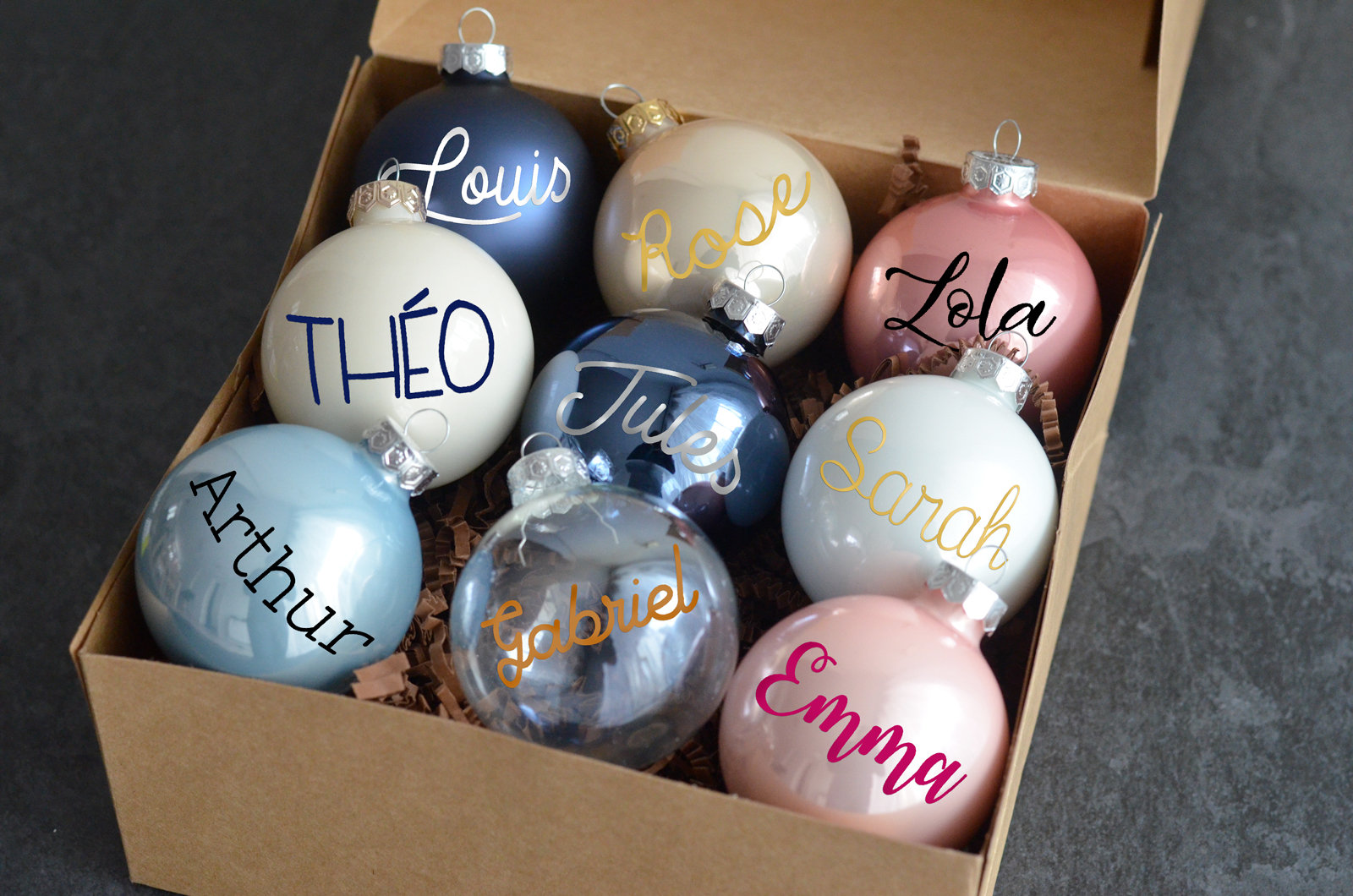 Boule de Noël personnalisée avec prénom Décoration de Noël  Etsy