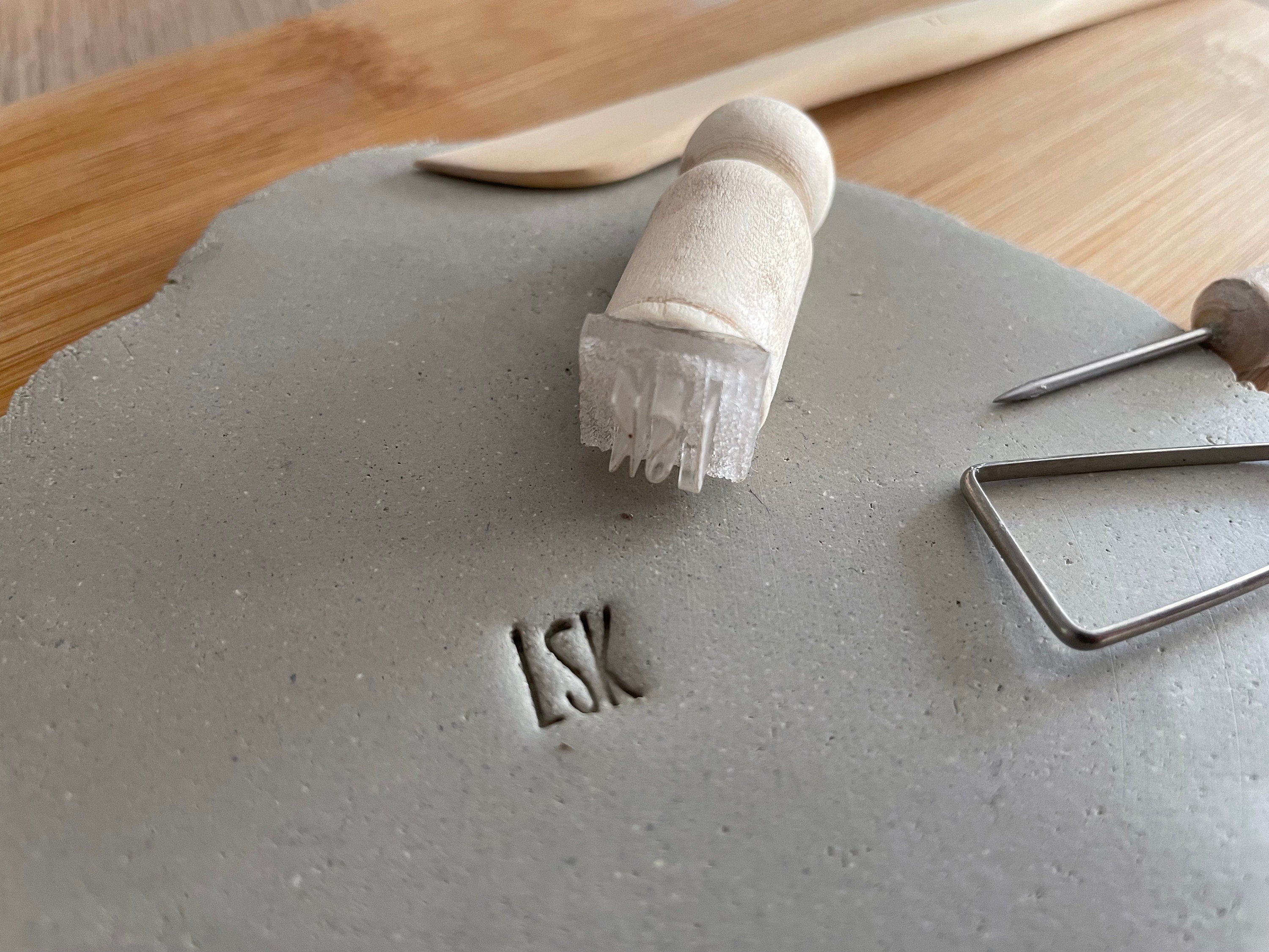 Rd Monogram On Studio Pottery Monogram Pottery Stamp. Acrylic Ceramic Stamp With Signature. Pottery ...