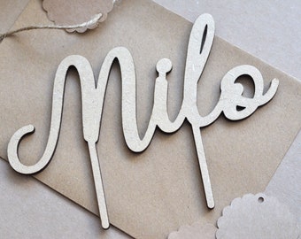 Custom wooden topper cake. Custom wooden cake decoration. Cake topper wedding. Cake topper first name