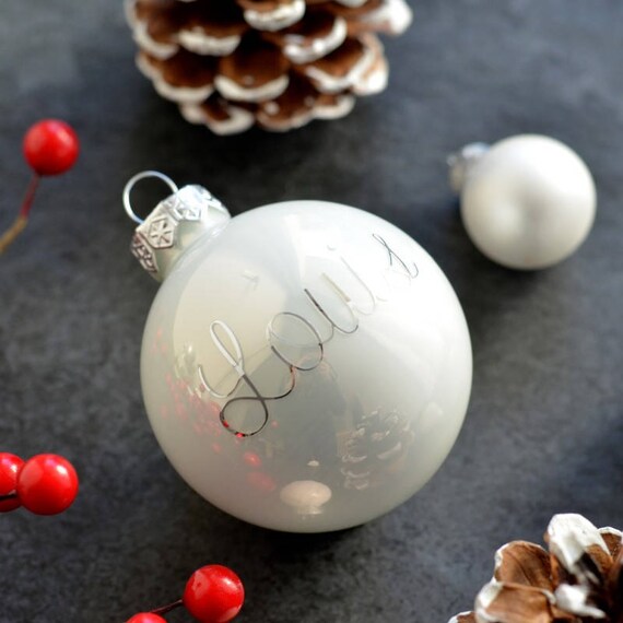 Boule De Noël Personnalisée Avec Prénom Décoration De Noël First Christmas Ornament Cadeau De Noël Décoration Pour Sapin De Noël Xmas