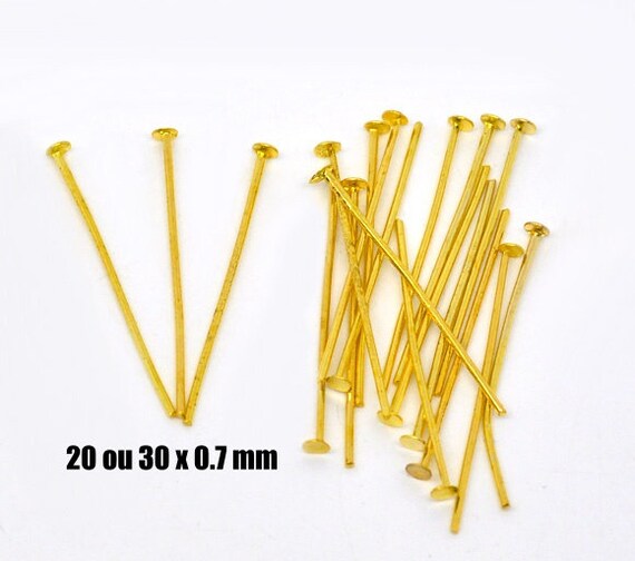 50 100 Nail Stems In Or 30 X 0 7 Mm Flat Head Golden Color Etsy 50 100 Nail Stems In Or 30 X 0 7 Mm Flat Head Golden Color Etsy