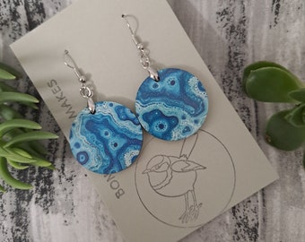 Aboriginal designed sublimation earrings  round water
