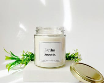Floral spring candle, Fresh scented natural wax candle, Eco friendly handmade gift