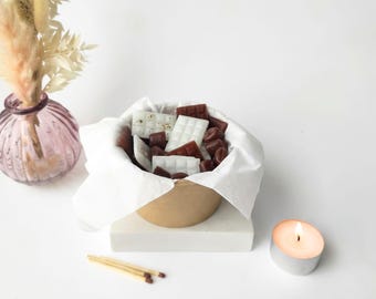Chocolate Bar & Coffee Bean Wax Melts – Caramel and Coffee Scented Soy Wax Melts, Cute Gift for Coffee Lovers