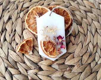 Natural Solid Air Freshener with Dried Flowers and Orange, Pear & Freesia Scent
