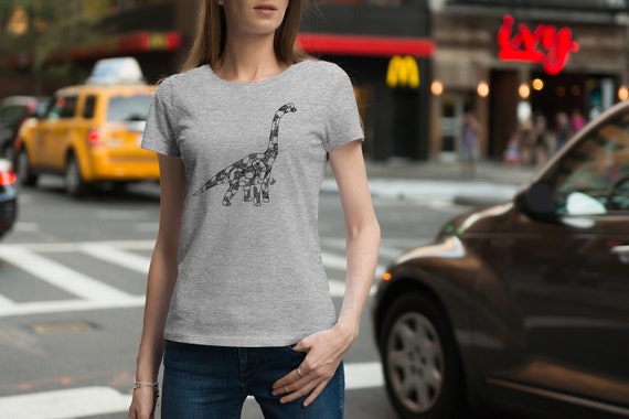 Womens Steampunk Brachiosaurus T-shirt 