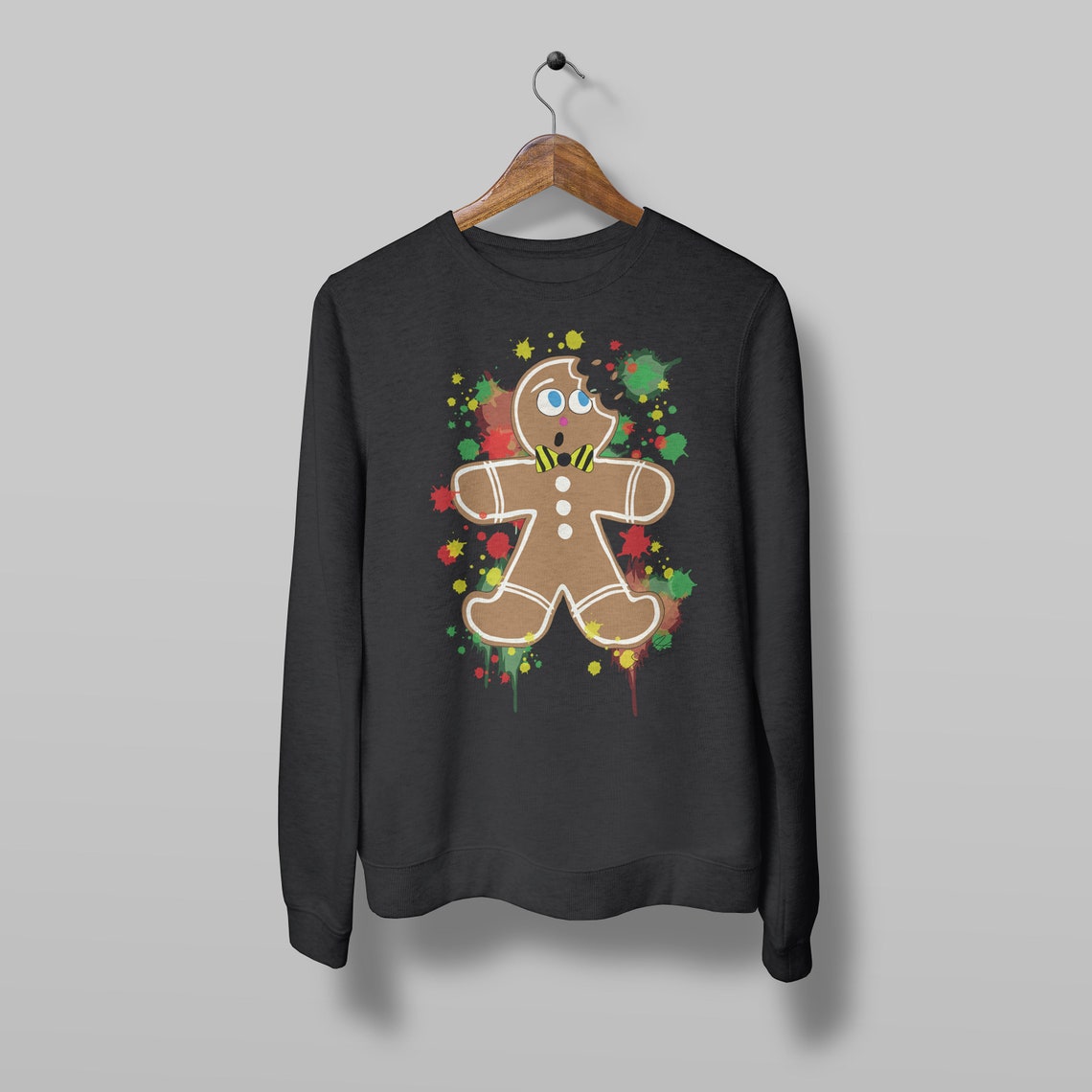 Gingerbread Man Sweater Funny Christmas Sweatshirt Xmas Etsy