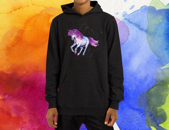 blue unicorn hoodie
