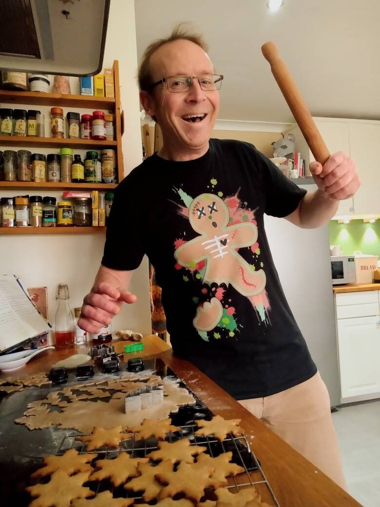 Image of Mens Gingerbread Zombie T-Shirt, Funny Gingerdead Christmas Xmas Ginger Bread Cookie Tee Top Gift