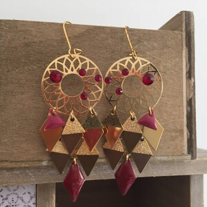 Earrings between diamond, triangle and constellation image 6