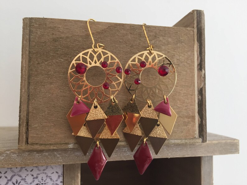 Earrings between diamond, triangle and constellation image 6