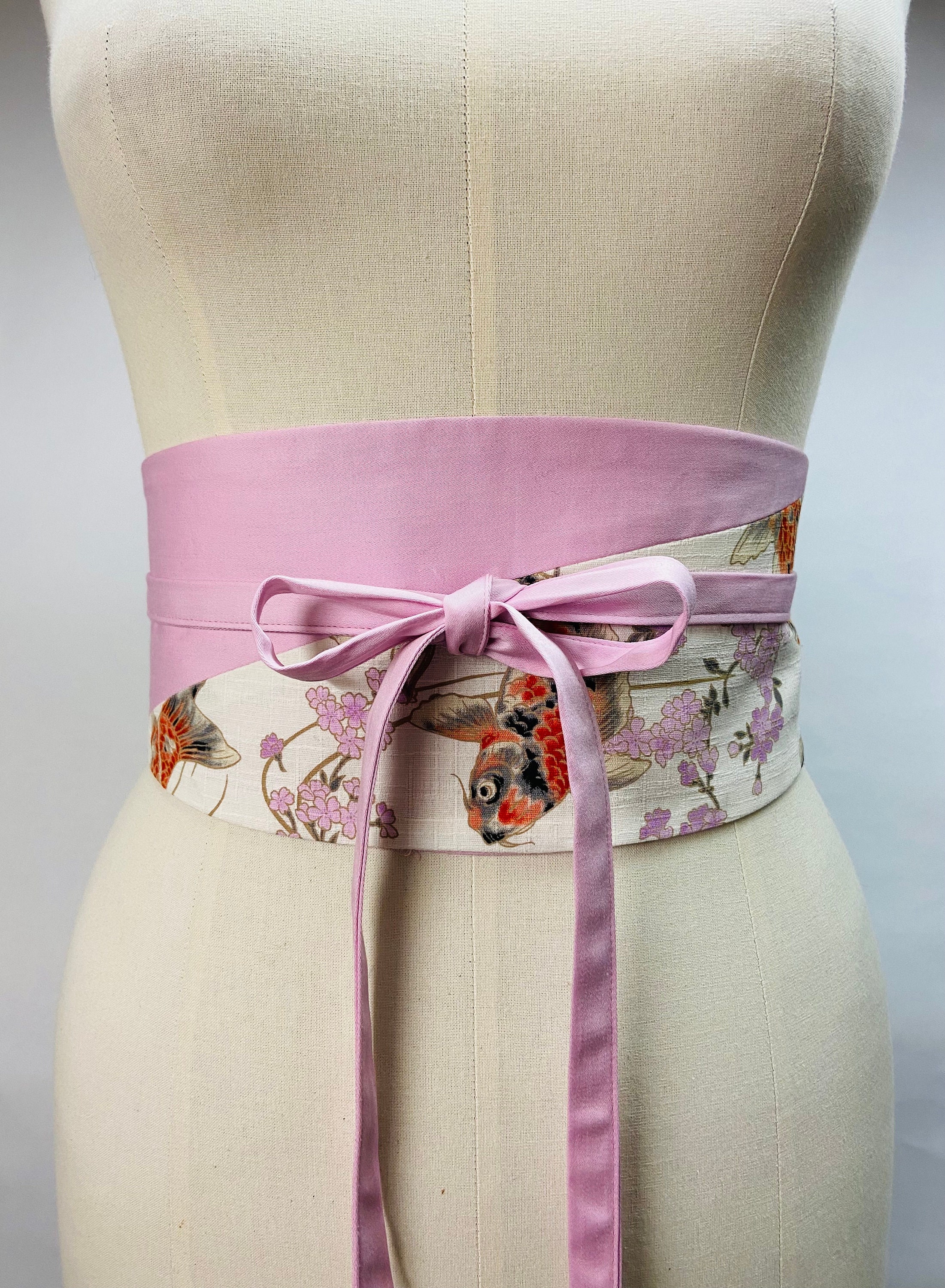 Pink Obi Belt Print - Etsy display picture 1