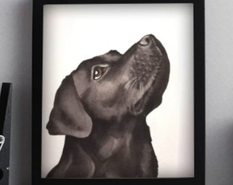 Original dog painting,Dog watercolor art,Dog artwork watercolor,Black dog painting,Dog art wall decor,Dog wall art,Dog painting artwork