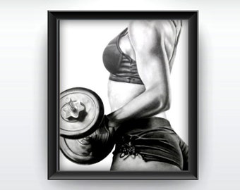 Fitness poster,Woman workout artprint,Fitness woman poster,Girl workout art poster,Print fitness woman,Fitness wall art decor,Print fitness