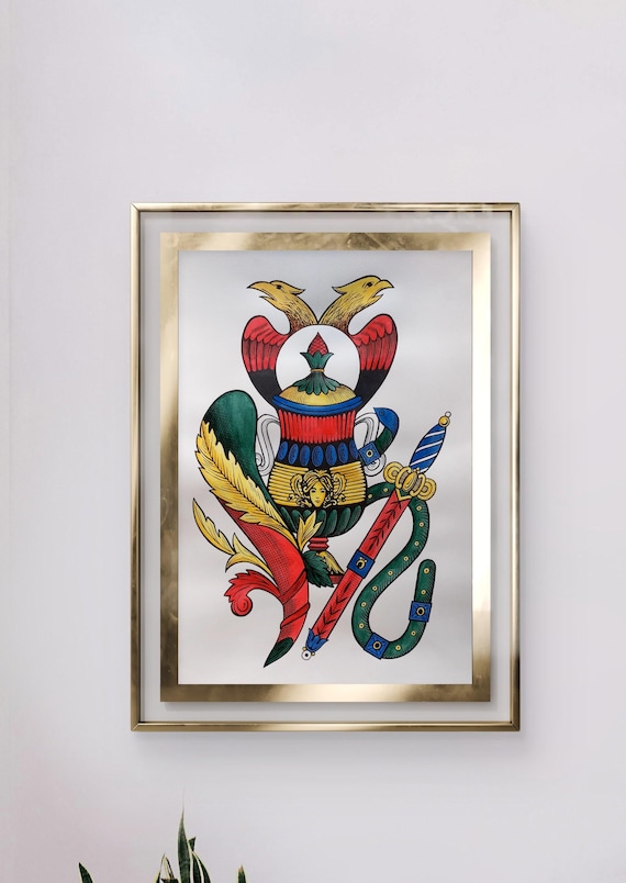 Italian Play Cards Artwork, Naples Play Cards Art, Painting